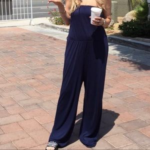 Strapless jump suit